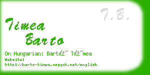 timea barto business card